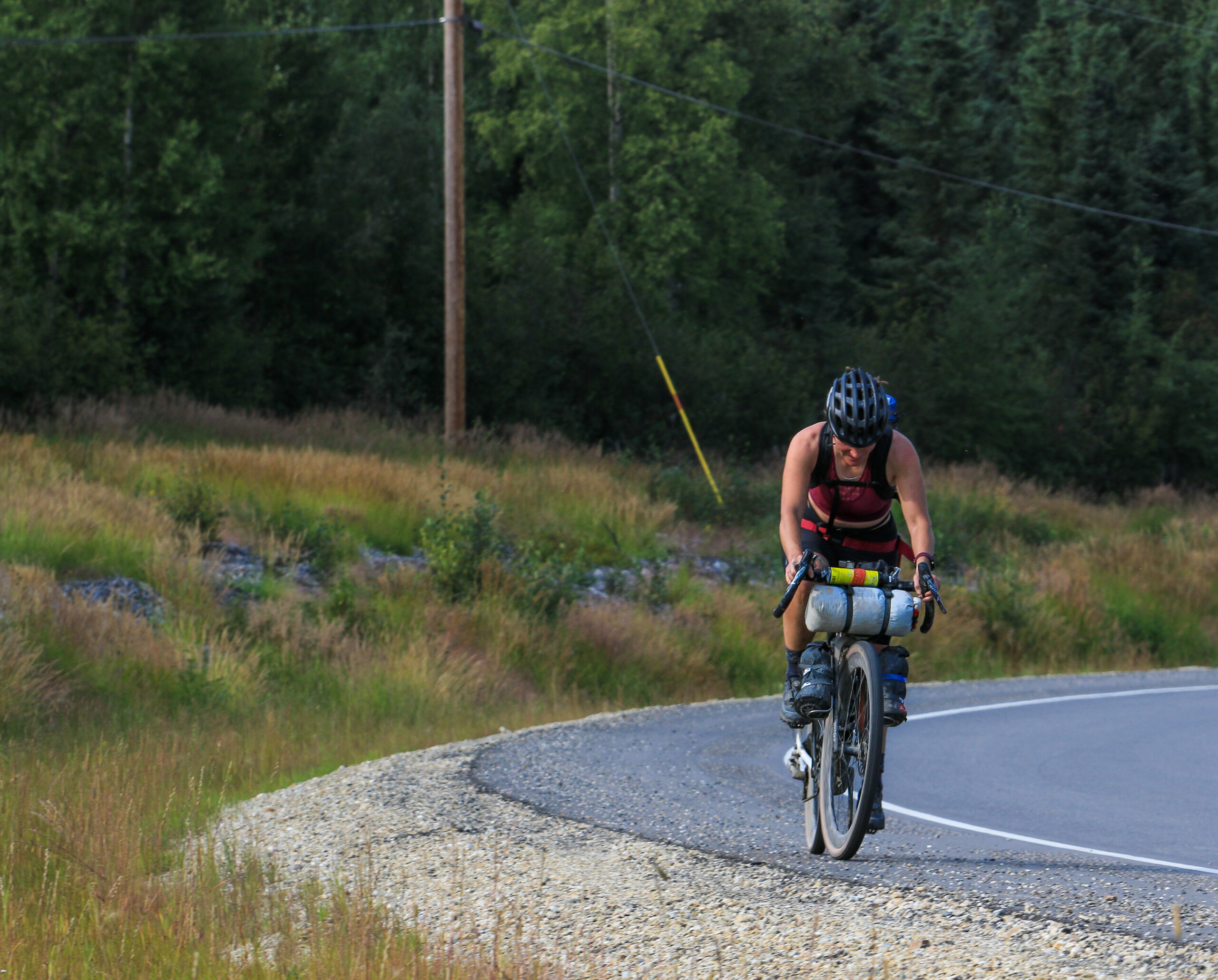 Rachel Heath rides her Otso Cycles Voytek bike on Alaska's Dalton Highway.