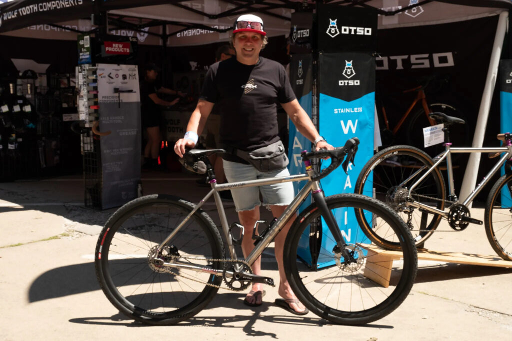 An Otso Cycles fan poses with his Otso Cycles Warakin.