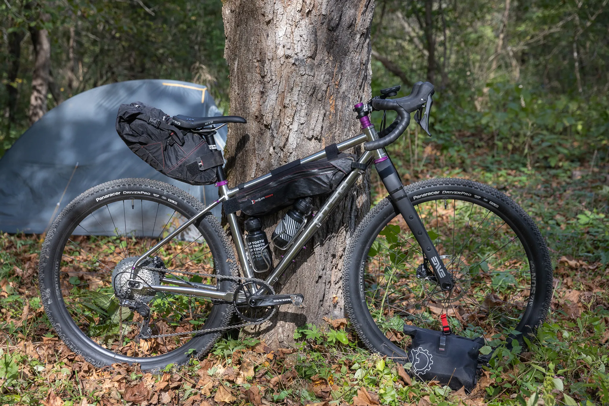 Otso Cycles Fenrir Stainless is a ride-anywhere bike for bikepacking races and afternoon adventures that can be built with drop bars or MTB bars.